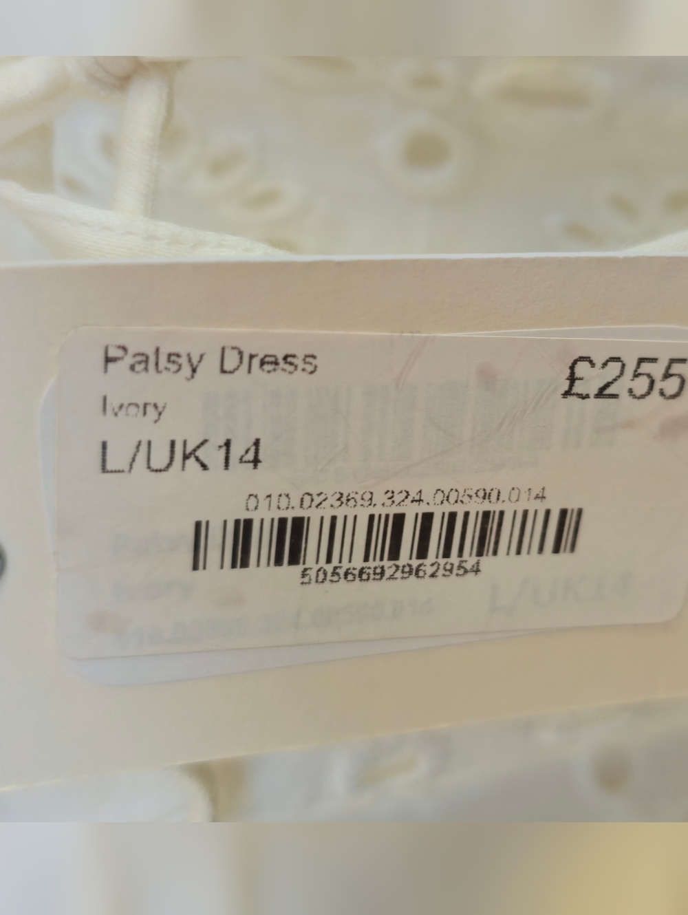 NWT Rixo Patsy Dress In Ivory eyelet Size US10 - Picture 12 of 17
